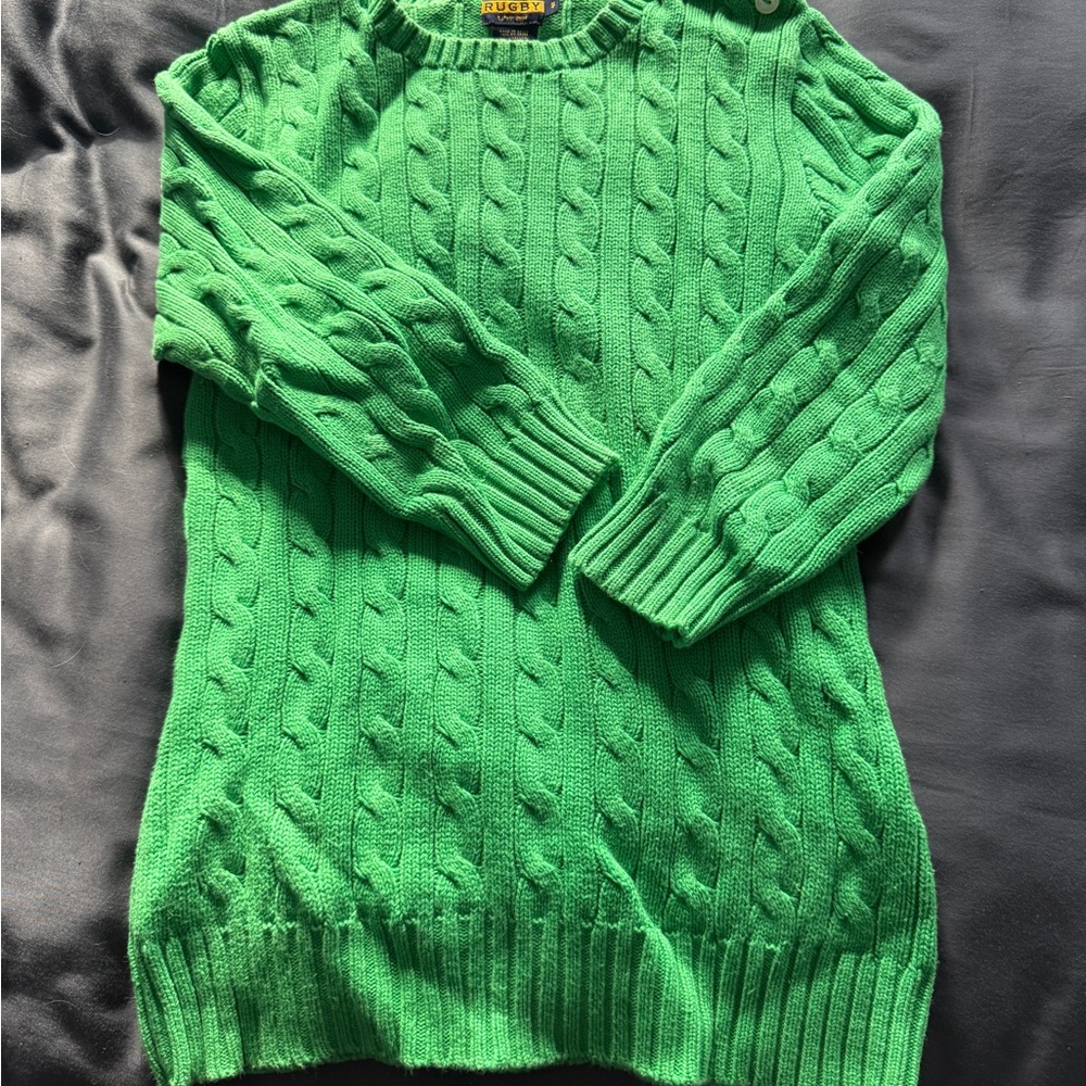 Rugby Ralph Lauren Vibrant Green Crewneck Sweater
